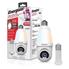 Energizer 2K Smart Bulb Camera 1000 Lumens w/ Motion, White