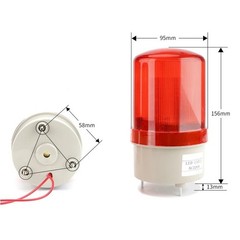 LED Strobe Warning Light Siren LTE Rotating Flash Buzzer Alarm DC12V 24V AC220V