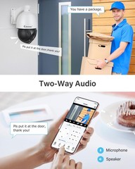Jennov 6MP POE Security Camera Outdoor 20X Zoom Auto-tracking PTZ Dome Camera