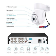 ZOSI H.265+ 8CH 3MP wireless security WiFi Outdoor camera system 1TB HDD Audio