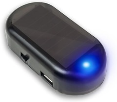 Portable Solar-Powered LED Flashing Security Light with Strong Adhesive Mount