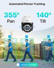 ZOSI 4K 8CH PoE Security Camera System with AI Face Person Vehicle Detection 2TB