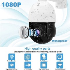 1080P 2MP 4in1 PTZ Dome Camera 30X Zoom Outdoor IR Night Vision AHD TVI CVI CVBS