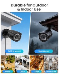 3K Lite 8CH Security Camera System Outdoor with 1TB Hard Drive,AI Human/Vehic…