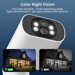ARCCTV Solar Battery Security Camera System Outdoor Wireless Home 4 Camera Kits