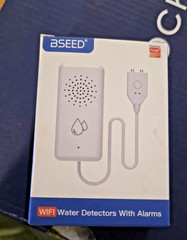 WiFi Water Leak Detector, Flood Water Sensor with Cable, 85dB Audio/App/SMS/E…