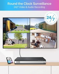 ZOSI 16CH 4K PoE NVR Security Person Detection Waterproof Camera System 4TB HDD
