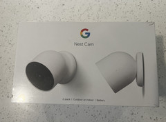 Google Nest Cam Indoor/Outdoor Surveillance Camera – Snow, Pack of 2