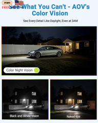 Solar Camera Security Outdoor AOV 24/7 Recording Security Cameras Wireless NEW