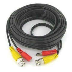 1PC 50FT Heavy Duty Premade Siamese Cable for CCTV (BLACK)