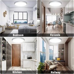 Motion Sensor Ceiling Light Wired – 12 Inch 12Inch, 12in Round