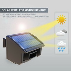 Htzsafe Solar Driveway Alarm System 1/4 Mile Long Transmission Range waterproof