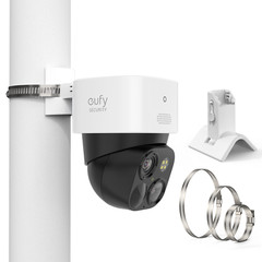 Pole Mount for eufy SoloCam S340 360°Adjustable Railing Bracket Clip Holder