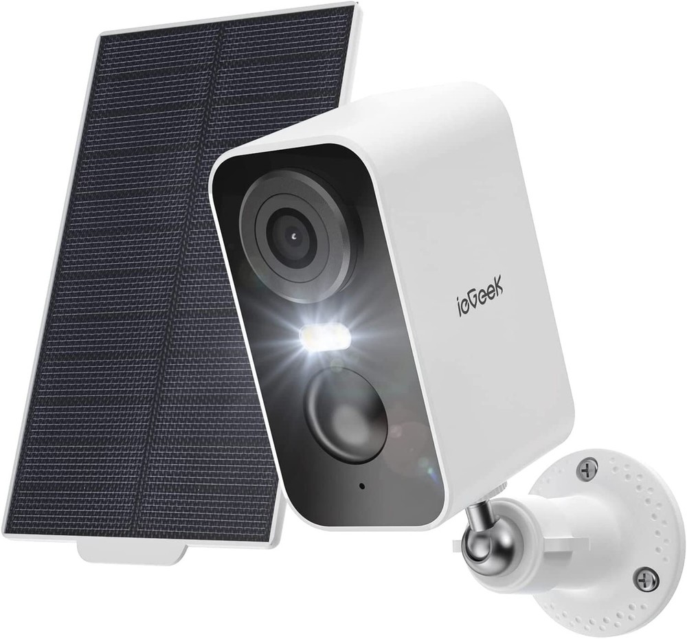 ieGeek Outdoor 2K Solar Security Camera 3MP Wireless Battery Powered CCTV System