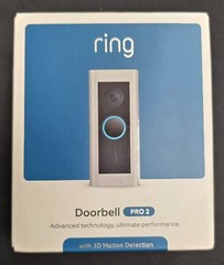 Ring Doorbell Pro 2 with 3D Motion Detection – Satin Nickel Hardwired Power NEW