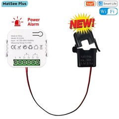 Tuya WIFI Smart Energy Meter AC100-240V CT Clamp App Control 80A Power Monitor E