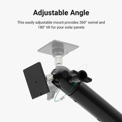 Universal Solar Panel Pole Mount for Ring, Eufy, Arlo, Wyze, Reolink Solar Pa…