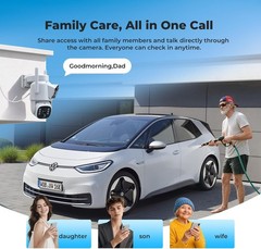 Solar Wireless Home Security Camera System Wifi Camera Dual Lens with 10CH NVR