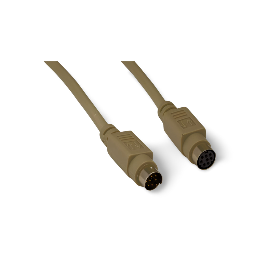 10ft Mini DIN 8 Cable Male to Female Extension – Beige