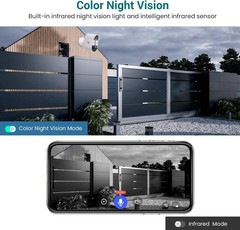 1080p Wireless Security Camera with AI Human Detection,Night Vision,2-Way Talk,4