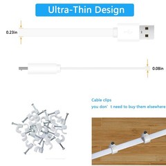 2-Pack 10FT USB Power Extension Cable for Wyze Cam,WyzeCam Pan,YI Home Camera