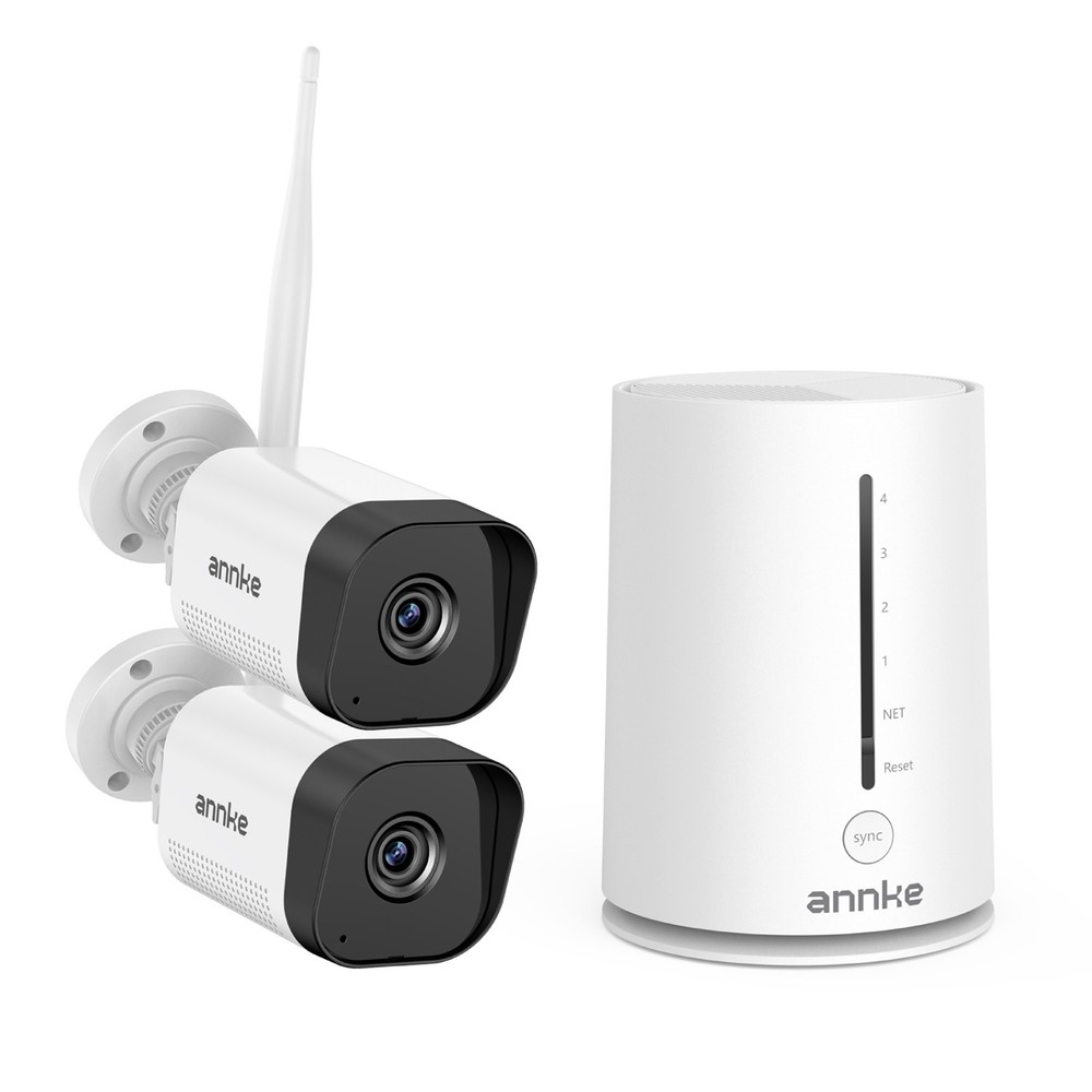 ANNKE Wireless 4CH NVR 5MP Security Camera System Two-Way Audio WIFI Outdoor AI