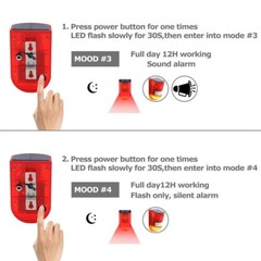 Solar Alarm LED Light Solar Strobe Light Wireless Motion Sensor Detector Outdoor