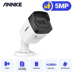 ANNKE 5MP PoE Security IP Camera Audio Recording C500 Outdoor AI Human Detection