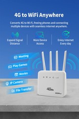 New 4G LTE WiFi Router WiFi 6 300Mbps SIM Modem Wireless WiFi Modem WIFI Router