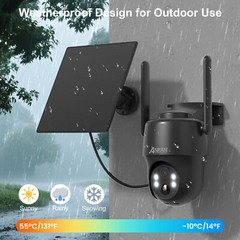 ANRAN Solar Security Camera Wireless Outdoor 4G LTE Cellular Home IP65 Camera PT