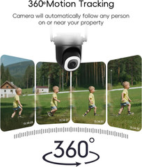 2K Wired Outdoor Camera, 2.4G/5G Wifi Security Camera, 3MP, 24/7 Recording, AI M