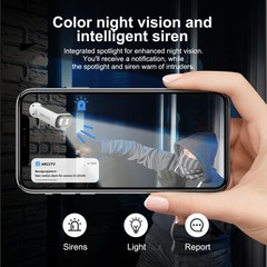 Security Camera System Wireless Outdoor Home Solar Battery 2 Way Audio IR Night