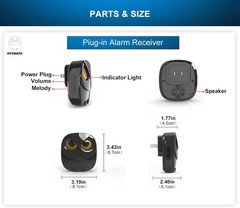 HTZSAFE Extra Wireless Plug-in Receiver for HTZSAFE Wireless Alarms