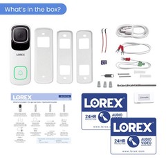Lorex 4K Wi-Fi Video Doorbell (Wired, 32GB) – Open Box