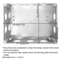 ABS Plastic Junction Box Universal Electrical Enclosure IP66 200mmx150mmx75mm