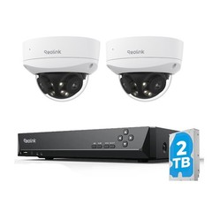 Reolink 8CH 2TB NVR PoE Camera System 16MP Dual-Lens IK10 Vandal-Proof Camera