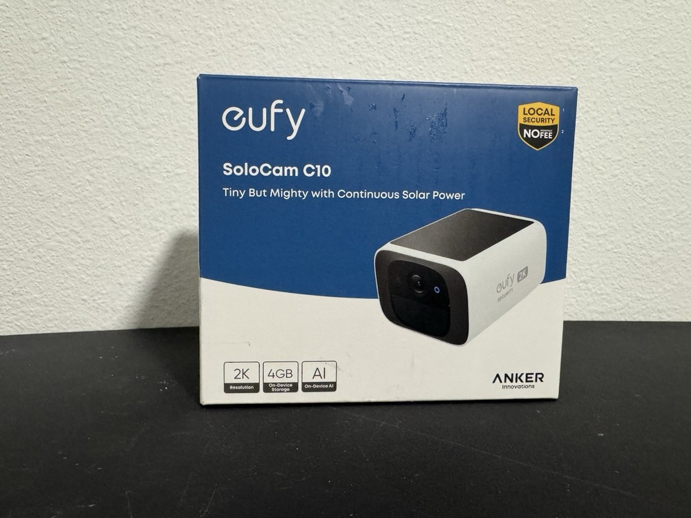Eufy SoloCam S220 2K Wi-Fi Outdoor Solar Bullet Camera – White