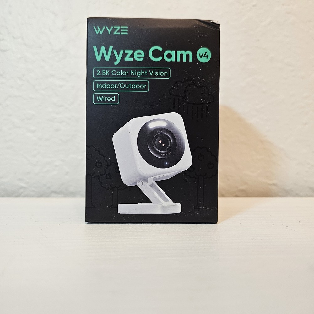 Wyze Cam v4 2.5K Wired Color Night Vision Indoor/Outdoor Camera