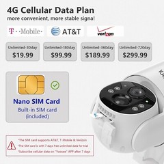 4G LTE Cellular Security Camera, No WiFi Solar Powered Camera includes SIM Card
