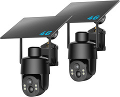 No Wifi Security Camera with Built-In 4G LTE SIM Card, Live View, 360°