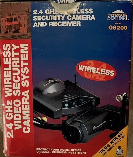 Sentinel Home Security System 2.4GHz Wireless Receiver & Camera w/Connectors
