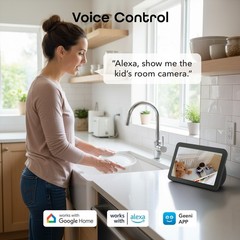 Geeni Scope Ultra 2K Smart 355° Pan & Tilt Auto-Follow Indoor Security Camera