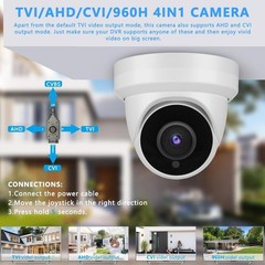 5MP Security Camera 4in1 TVI/CVI/AHD/CVBS 960H Analog CCTV Camera Security Dome