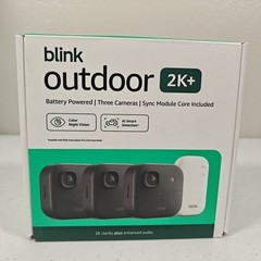 NEW 3 PACK Blink Outdoor 2K+ Wireless Security BLACK CAMERAS W/ SYNC CORE MODULE