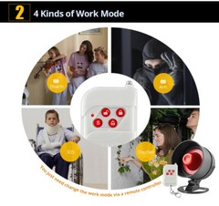 KERUI Wireless Alarm System House Home Burglar Siren Alert Security Door Sensor