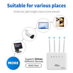 New 4G LTE WiFi Router WiFi 6 300Mbps SIM Modem Wireless WiFi Modem WIFI Router