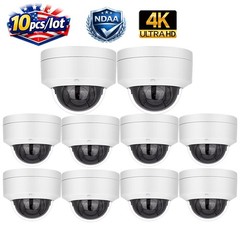 10pcs Vikylin 4k 8MP Dome PoE IP Camera Onvif Audio IR 30m Wired NDAA compliant