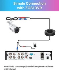ZOSI 1080P HD Add-On Security Camera CCTV Weatherproof 100ft Night Vision Audio