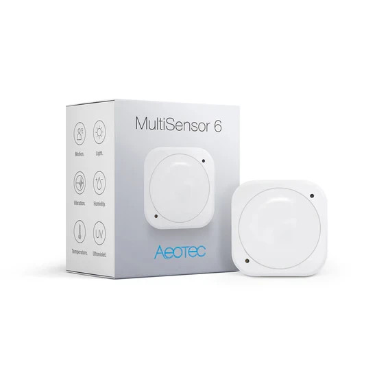 Aeotec Z-Wave Plus Multi-Sensor 6, Gen5 (ZW100-A) 6 in 1 sensor – New in Box