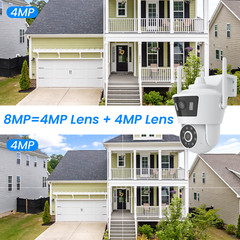 ANRAN 4MP Wireless Security Camera System Outdoor WiFi PTZ 2 Way Audio Camera IR